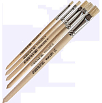 Набор кисточек щетина плоская 5 штук (№ 4, 6, 8, 10, 12) Артекс-М