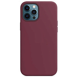 Силиконовый чехол NONAME для iPhone 12 Pro Max матовый, бордовый