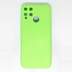Силиконовый чехол SILICONE CASE Soft Matte для Realme C15 салатовый
