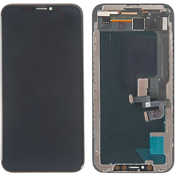 Дисплей для iPhone X + тачскрин черный с рамкой