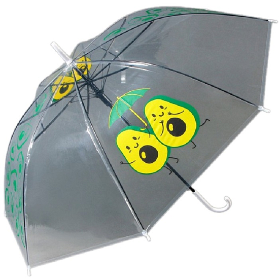 Зонт детский «Авокадо» полуавтомат прозрачный d=90 см