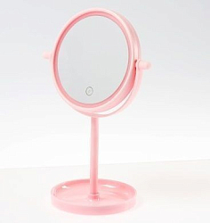 Зеркало для макияжа с подсветкой LuazON KZ-04, сенсорная кнопка 