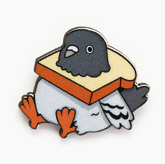 Значок деревянный «Голубь», 3.2×3 см 9533283