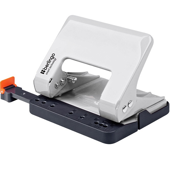 Дырокол энергосберегающий Berlingo "Smart Technology" 15л, металлический, белый DDm_15102