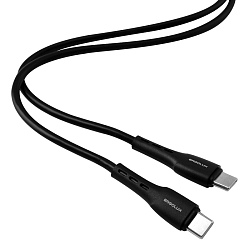 Кабель Type-C <-->Type-C  1.2м ERGOLUX ELX-CDC06-C02 черный, 5А, 80Вт