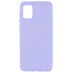 Задняя накладка SILICONE COVER для Samsung Galaxy A31 сиреневая