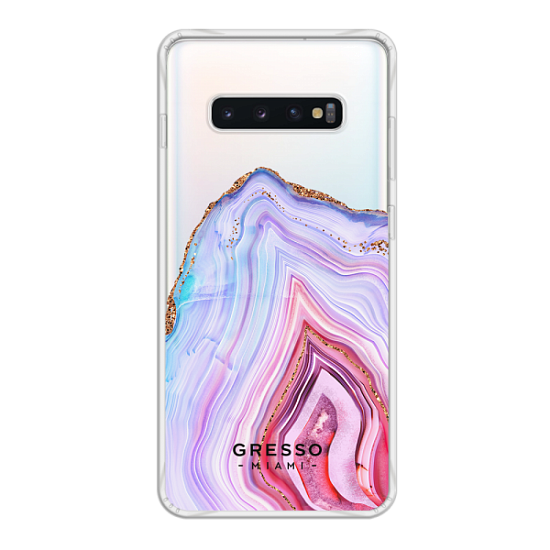 Задняя накладка GRESSO для Samsung Galaxy S10. Коллекция "Drama Queen". Модель "Unicorn Agate".