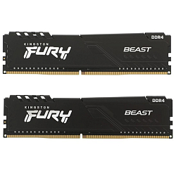 Оперативная память DDR4 16Gb (2x8Gb KIT) Kingston 3200MHz DDR4 CL16 DIMM FURY Beast Black (KF432C16BBK2/16)