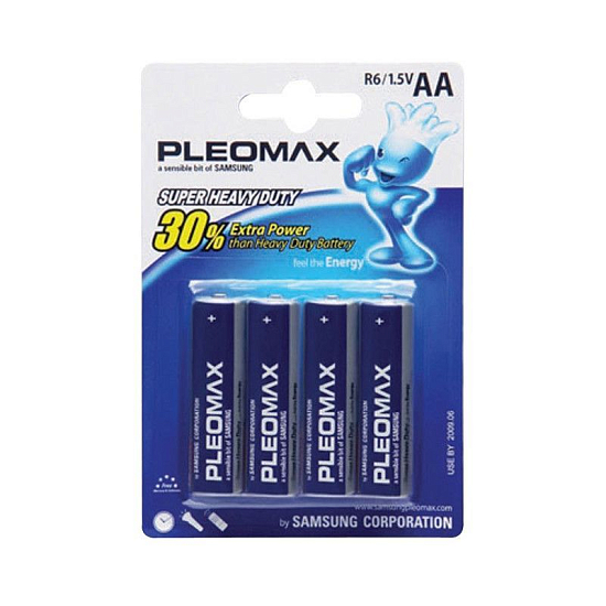 Элемент питания SAMSUNG Pleomax R06 BL-4 (4/40/400)