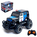 Джип радиоуправляемый «Полиция», работает от батареек, цвет чёрный 5218589