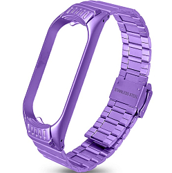Металлический ремешок ISA для Xiaomi Mi Band 5 Milanese нежно-фиолетовый (shine purple) #8