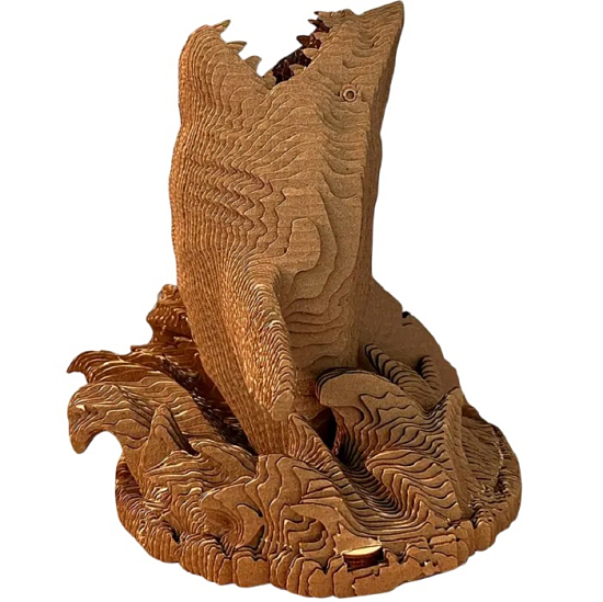 Картонный 3D конструктор QBRIX Акула органайзер