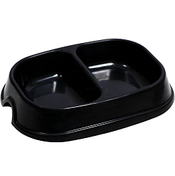 Миска 2 х 200 мл, чёрная 7815779