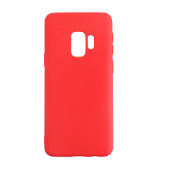 Силиконовый чехол FINITY для SAMSUNG Galaxy S9 Plus матовый, красный (MATTE PRO)