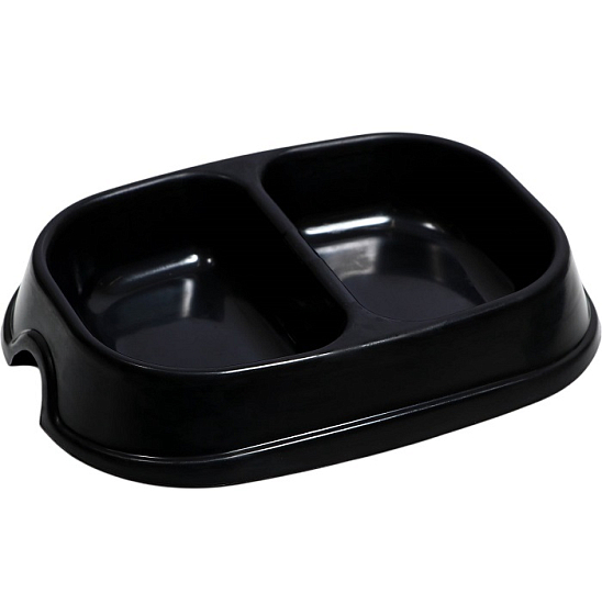 Миска 2 х 200 мл, чёрная 7815779