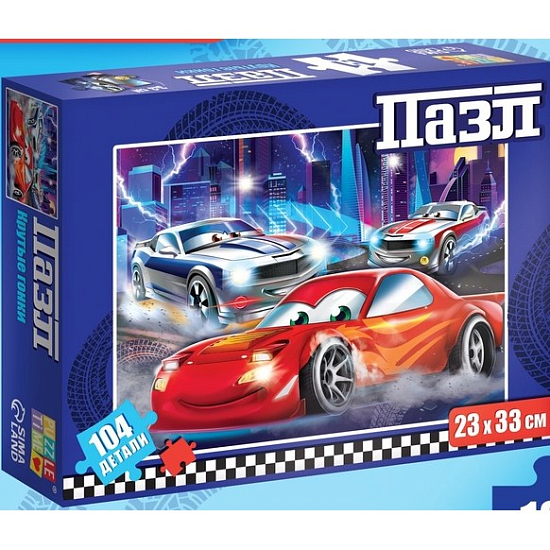 Пазл «Крутые гонки», 104 элемента 10126997
