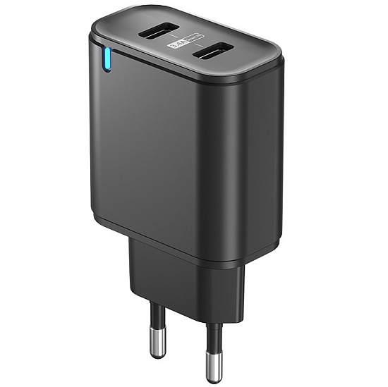 Сетевое ЗУ 2USB 3.4A OLMIO Smart IC черное