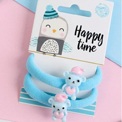 Резинка для волос "Кроха" (набор 2 шт) медвежонок, 3,5 см   5321365