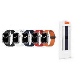 Силиконовый ремешок MUTURAL BINGCHUAN для Apple Watch 42-49 мм красный с застежкой