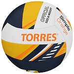 Мяч волейбольный TORRES Simple Orange, V323125, клееный, 18 панелей, р. 5, TPU