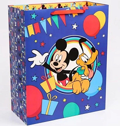 Пакет ламинированный вертикальный "С Днем рождения", Микки Маус, 40х49х19 см   4628823