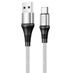 Кабель USB <--> Type-C  1.0м HOCO X50 серый