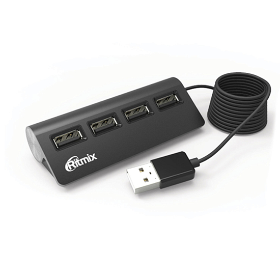 USB-Хаб RITMIX CR-2400 Black, 4 порта