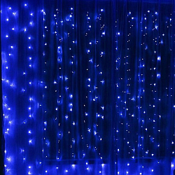 Гирлянда "Занавес", 3 х 2 м, свечение синее