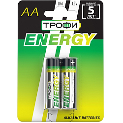 Элемент питания ТРОФИ LR06 ENERGY BL-2 (20/360/8640)