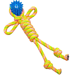 Игрушка канатная "Человечек" с мячиком, 75 г, до 24 см, микс цветов 1698457