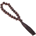 Украшение на ручку КПП, Бусы на удачу, дерево, темно-вишневый