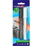 Маркеры акриловые для рисования и хобби BRAUBERG ART CLASSIC, НАБОР 2 цв., ЧЁРНЫЙ/БЕЛЫЙ, 2 мм,152148