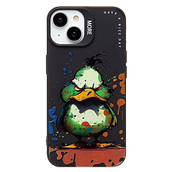 Задняя накладка SC335 для iPhone 13/14 (утка) (black) (233107)