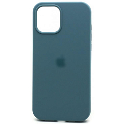 Силиконовый чехол SILICONE CASE для iPhone 12 Pro Max (полная защита) (061) зеленый с лого