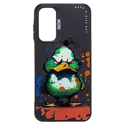 Задняя накладка SC335 для Samsung Galaxy A25 (утка) (black) (233127)