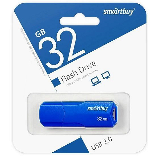 USB 32Gb Smart Buy Clue синий