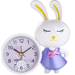 Часы - будильник настольные «Зайка», плавный ход, циферблат d-8.7 см, 15×16 см, АА 5180703