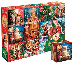Набор пазлов 12 в 1 «Новогодний набор», 100 деталей в каждом пазле 10445003