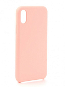 Задняя накладка Silicone CASE для iPhone X/XS розовая (не оригинал)