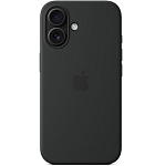Силиконовый чехол SILICONE CASE MagSafe для iPhone 16 (1. Black) (с АНИМАЦИЕЙ)