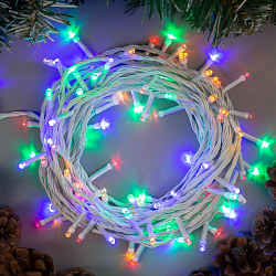 Гирлянда "Нить" 10 м, свечение мульти, 8 режимов, IP20