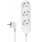 Сетевой удлинитель  1.5м POWER CUBE PC PC-3-1,5M, белый, 3 розеток, без выкл.,10А