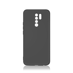 Силиконовый чехол DF для Xiaomi Redmi 9 DF xiOriginal-12 (black) с микрофиброй