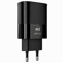 Сетевое ЗУ 1Type-C 3A MORE CHOICE NC09 Black, 15W