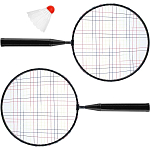 Набор для игры в бадминтон ONLYTOP: 2 ракетки, волан, цвета МИКС