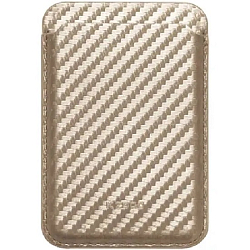 Кошелек для карт KZDOO MagSafe leather wallet Carbon (Gold)