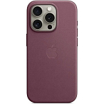 Задняя накладка LEATHER Case MagSafe для iPhone 15 Pro Dark Purple (LOGO)