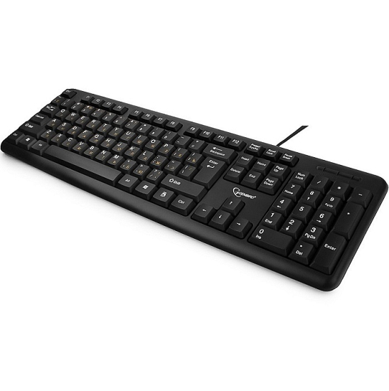 Клавиатура GEMBIRD KB-8320U-Ru Lat-BL черная USB