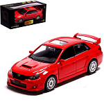Машина металлическая SUBARU WRX STI, 1:32, инерция, открываются двери, цвет красный