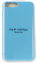 Силиконовый чехол SILICONE CASE для Iphone 7/8 Plus №05 небесно-голубой